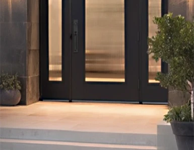 Wide Reed Glass Door Insert